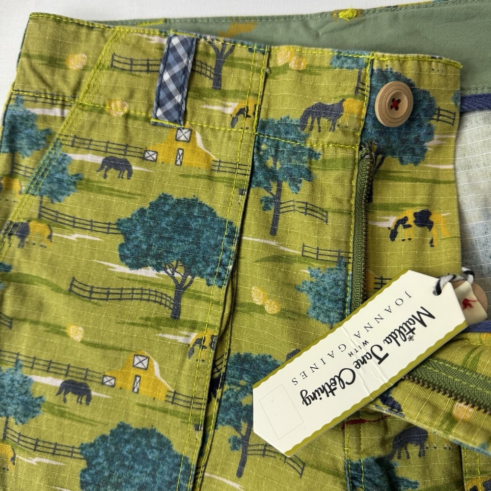 Matilda Jane Boys Shorts Size 10 Farm Print Joanna Gaines Cotton NWT Barn Animal - Picture 9 of 10